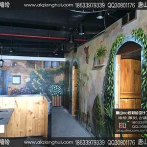 唐山烤肉店壁画——滦南百格汉斯墙绘